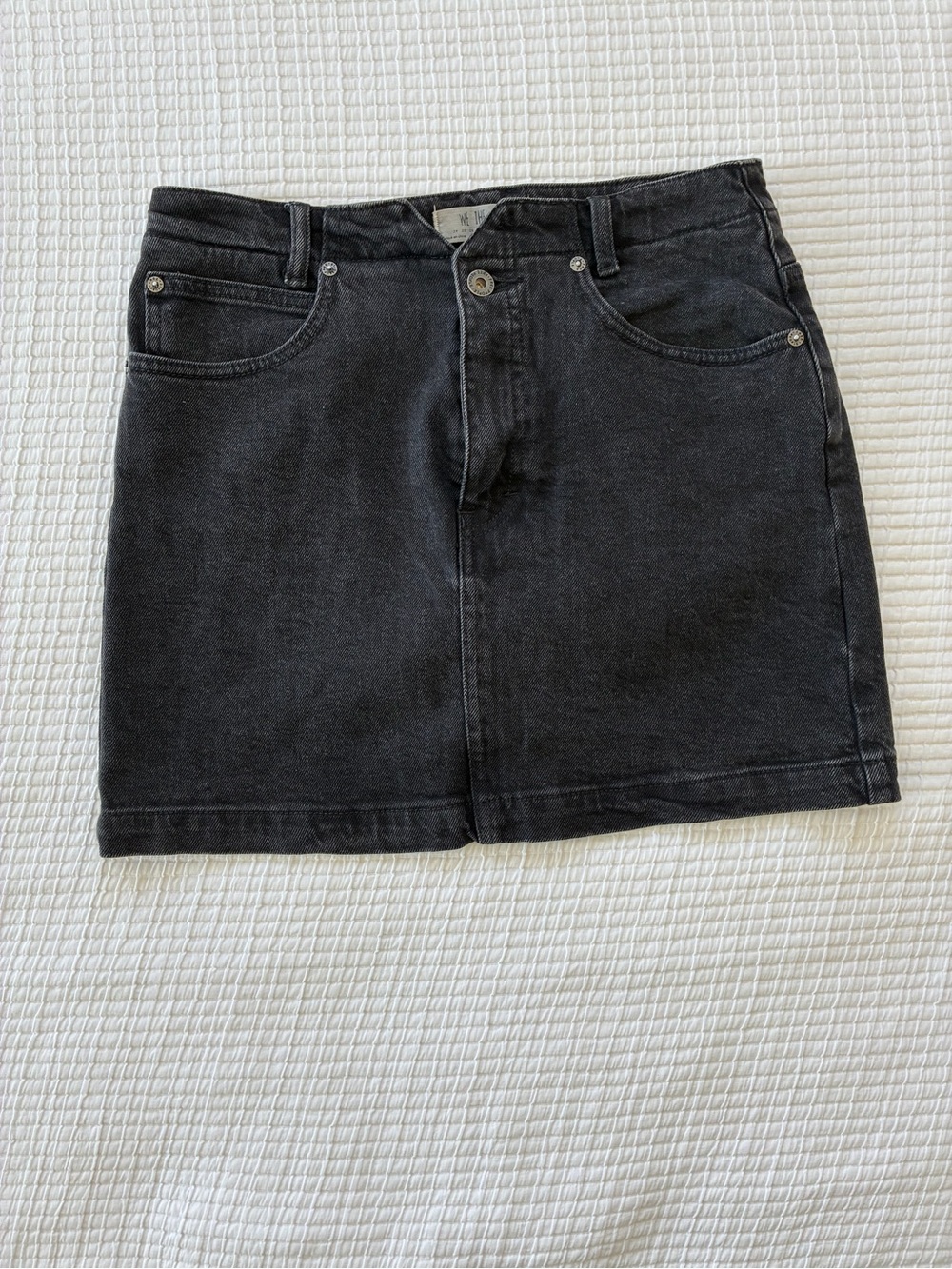 Free People We the Free Washed Black Grey Denim Mini Skirt Size 28